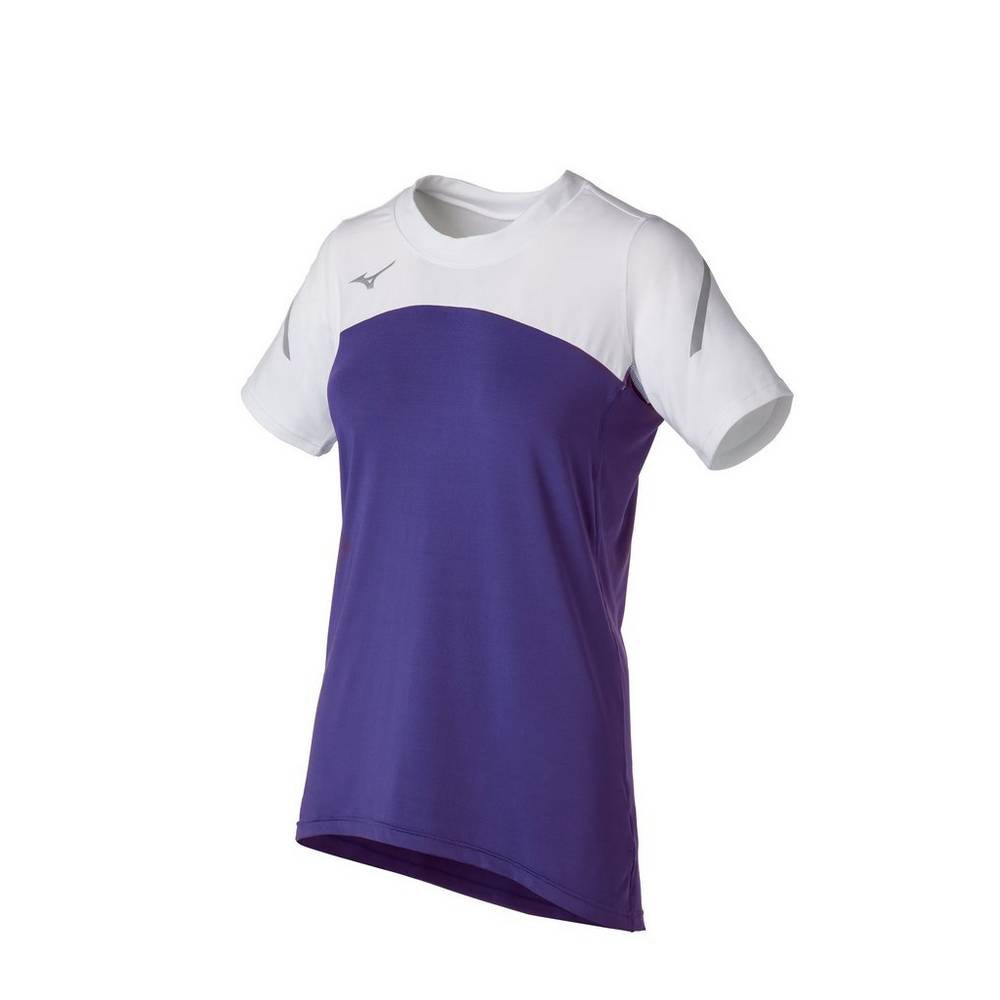 Jersey Mizuno Techno VII Short Sleeve Para Mujer Morados/Blancos 0163285-YP
